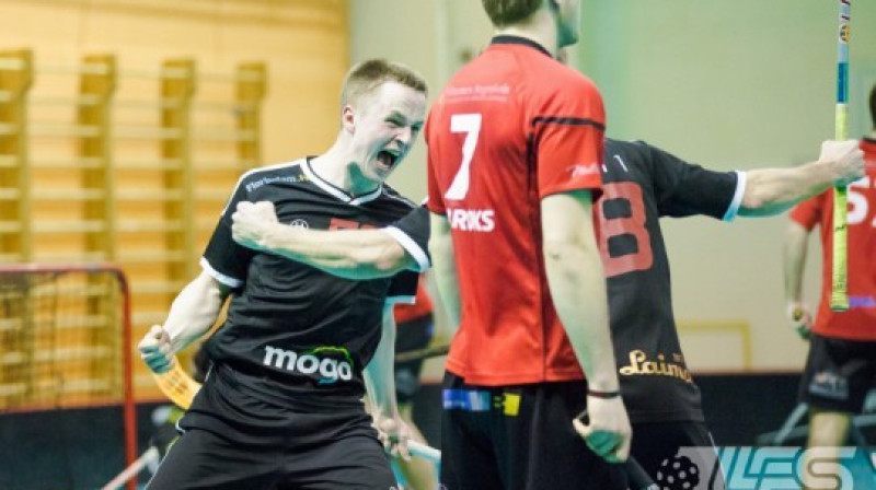 "Mogo-RTU/Rockets" florbolisti guvuši kārtējos vārtus
Foto: floorball.lv