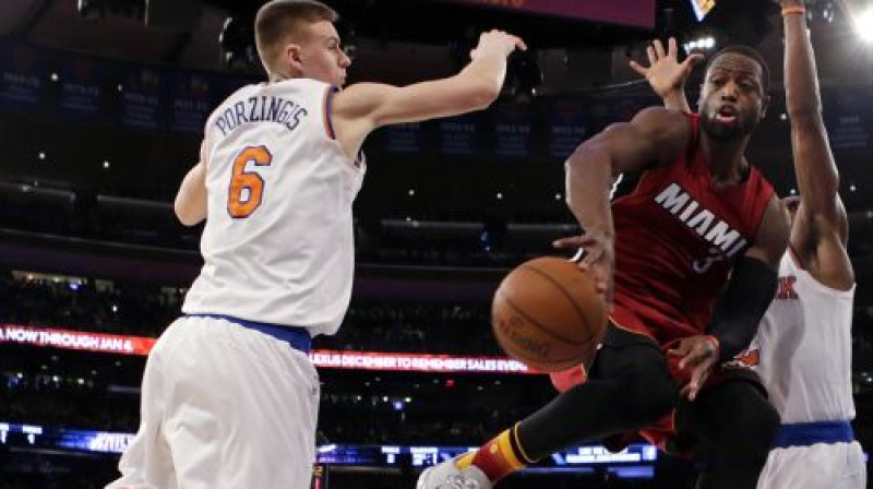 Kristaps Porziņģis pret Dveinu Veidu
Foto: AP/Scanpix