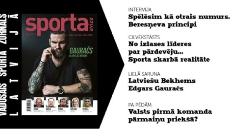 "Sporta avīzes jaunākais izdevums
Publicitātes foto