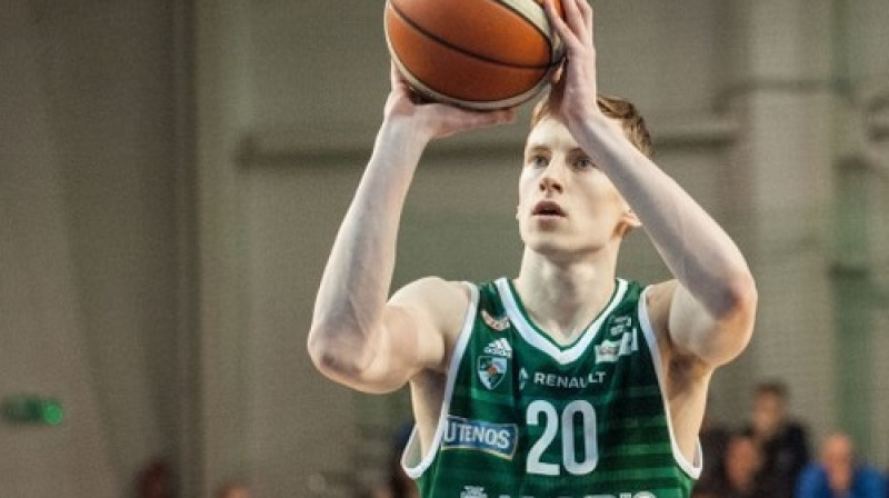 Kaspars Vecvagars: 5 punkti un "Žalgiris" uzvara Eirolīgas spēlē.
Foto: LKL.lt
