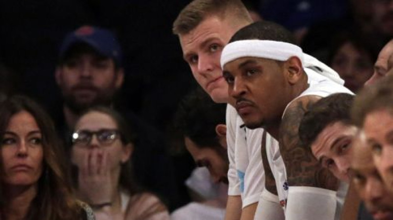 Karmelo Entonijs uz rezervistu soliņa
Foto: USA TODAY Network/Sipa USA/Scanpix