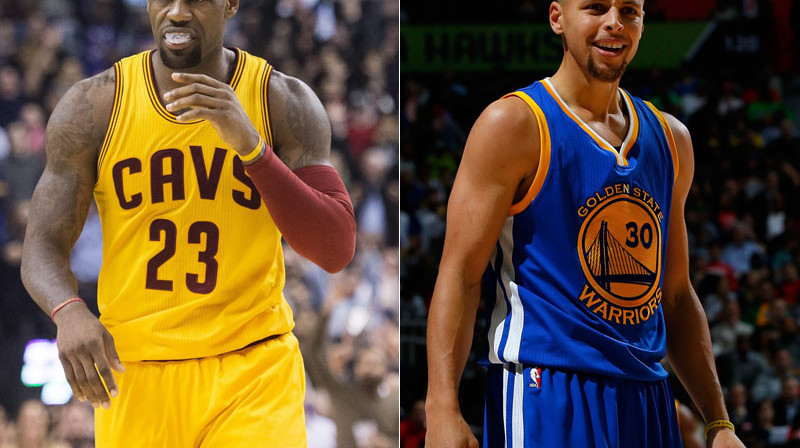 Lebrons Džeimss un Stefens Karijs
Foto: AFP/Scanpix