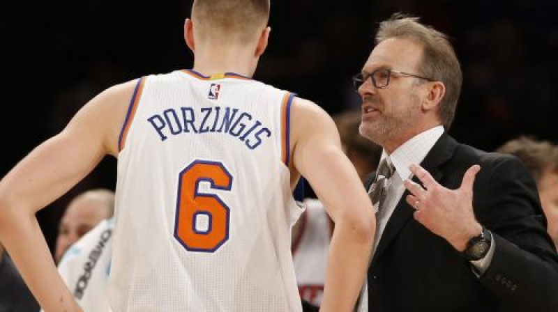 Kristaps Porziņģis un Kurts Rembiss
Foto: AP/Scanpix