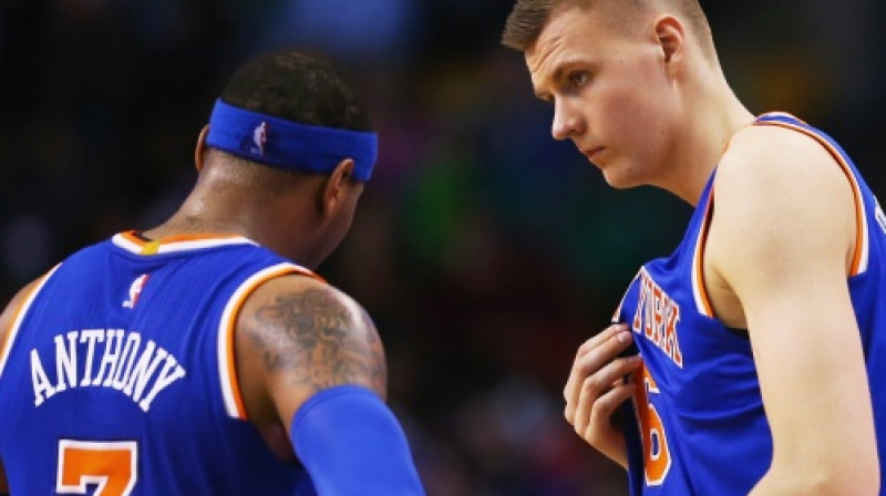 Karmelo Entonijs un Kristaps Porziņģis
Foto: AFP/Scanpix