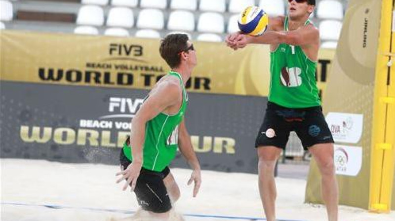 Rihards Finsters un Edgars Točs
Foto: FIVB