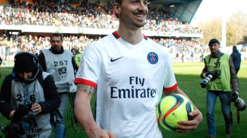 Zlatans Ibrahīmovičs nepilnu četru sezonu laikā Francijas čempionātā aizvadījis 115 spēles un guvis 102 vārtus
Foto: AP/Scanpix