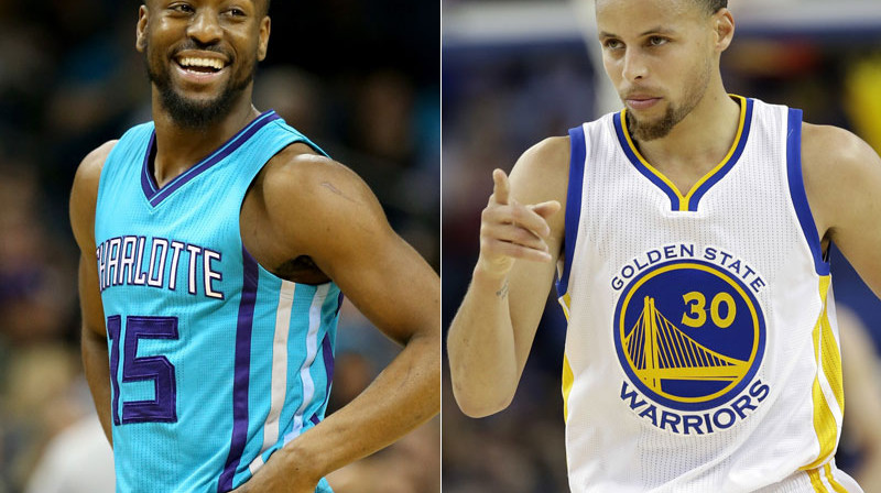 Kemba Vokers un Stefens Karijs
Foto: AFP/Scanpix & AP/Scanpix