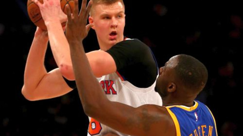 Kristaps Porziņģis pirmajā spēlē pret "Warriors"
Foto: AFP/Scanpix
