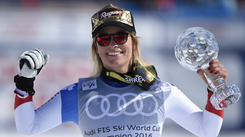 Lara Guta pēc supergiganta globusa iegūšanas
Foto: AFP/Scanpix