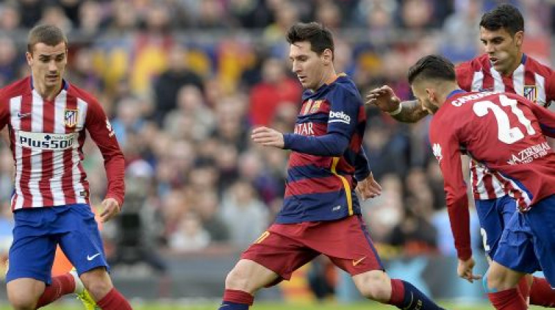 Lionels Mesi spēlē pret Madrides "Atletico"
Foto: AFP/Scanpix