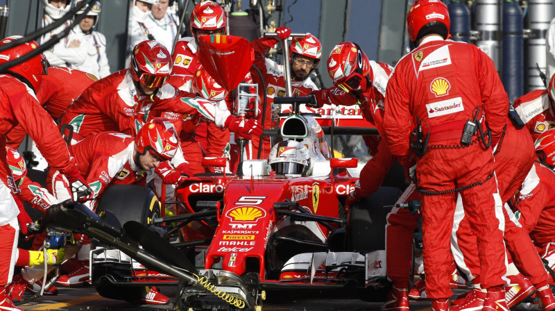 Sebastians Fetels pitstopā
Foto: TT NYHETSBYRÅN/Scanpix