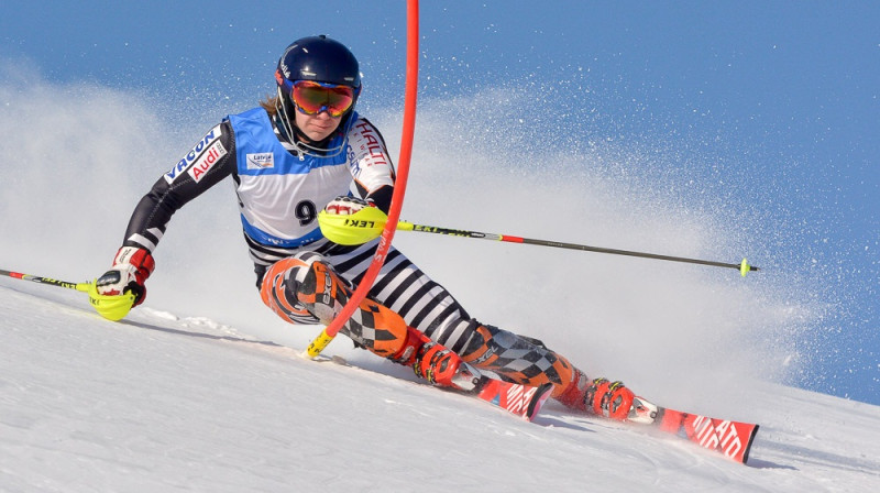 Uzvarētājs M.Mankinens. Rīt mūsējiem vīriem jācenšas atkārtot šodienas dāmu panākumu. Foto: Infoski.lv, E.Lukšo