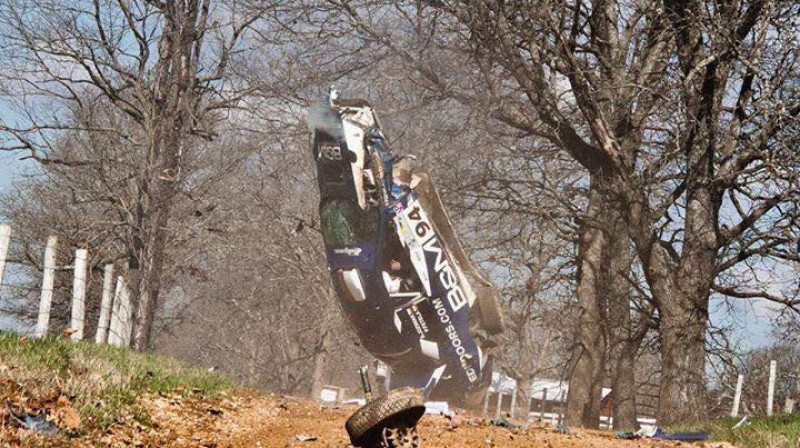 Poļu ekipāža avārijas brīdī
Foto: facebook.com/fetela