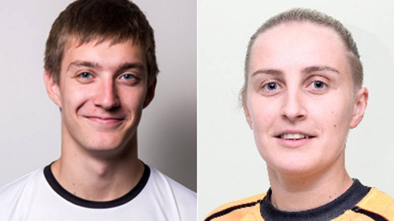 Gvido Lauga un Edīte Bankava
Foto: floorball.lv