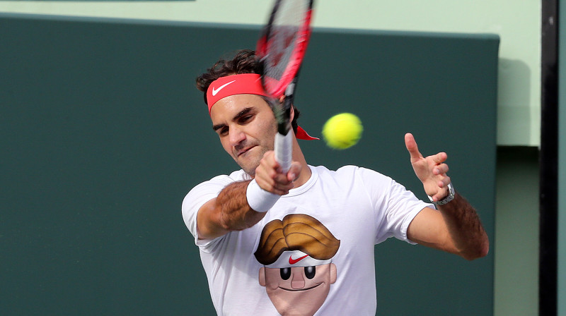 Rodžers Federers treniņā
Foto: Sipa USA/Scanpix
