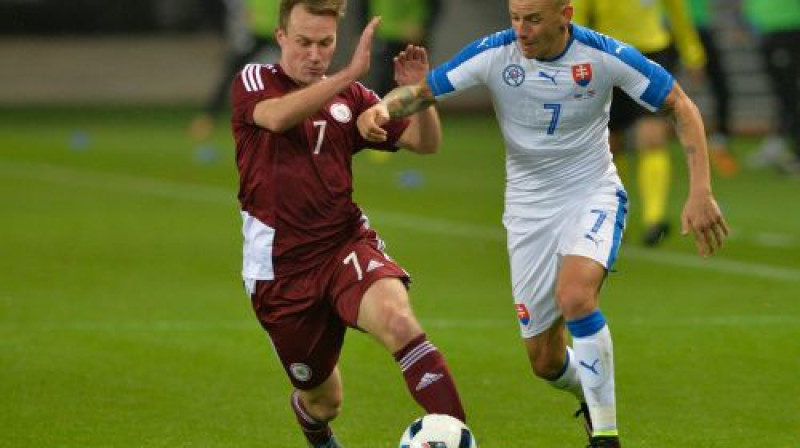 Aleksejs Višņakovs un Vladimirs Veiss
Foto: AFP/Scanpix