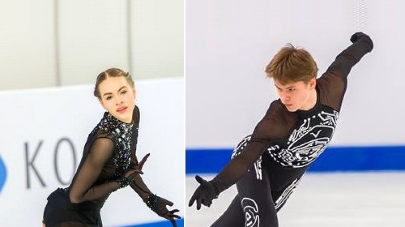 Angelina Kučvaļska un Deniss Vasiļjevs
Foto: Edea Skates