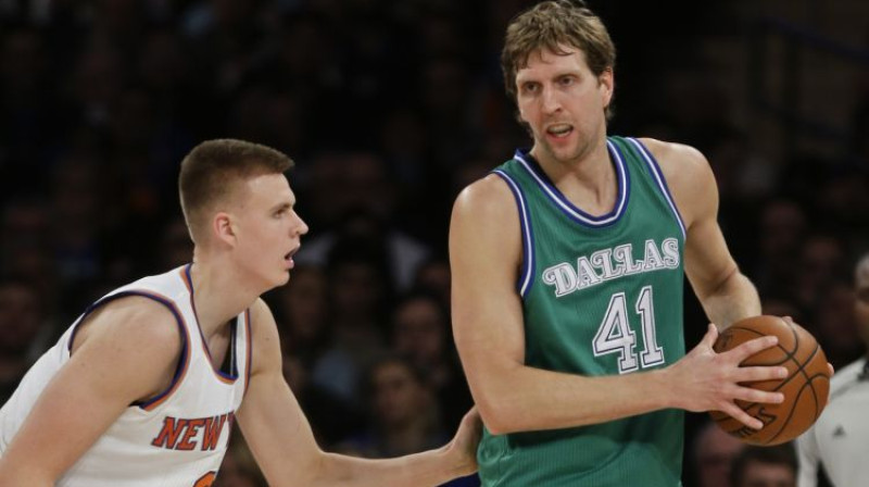 Kristaps Porziņģis un Dirks Novickis
Foto: AP/Scanpix