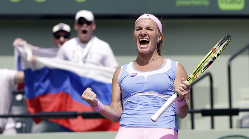 Svetlana Kuzņecova pēc 10 gadu pārtraukuma atgriežas Maiami finālā
Foto: AP/Scanpix