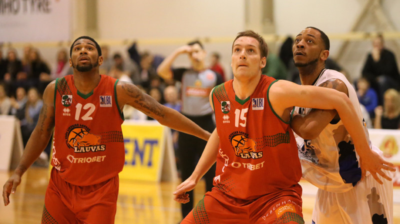 Moments no spēles starp "Ogre/Kumho Tyre" un "Liepāja/Triobet"
Foto: Ritvars Raits