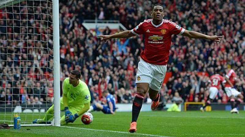 Mančestras ''United'' vienīgo vārtu autors Entonijs Marsiāls
Foto: AFP/Scanpix