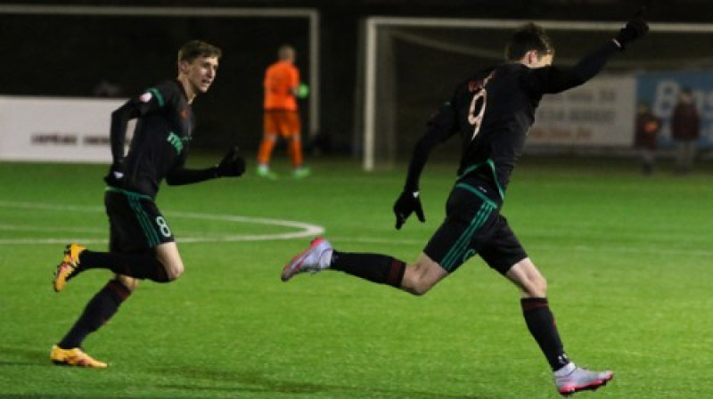 Dāvis Ikaunieks guva uzvaras vārtus, taču treneris Viktors Dobrecovs skeptiski izsakās par uzbrucēja formu
Foto: fkliepaja.lv