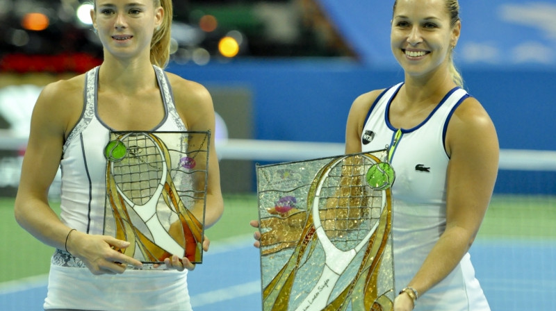 Kamila Džordži un Dominika Cibulkova
Foto: Katowice Open