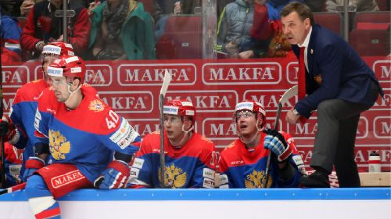 Krievijas izlase Oļega Znaroka vadībā
Foto: Alexander Demianchuk/TASS/Scanpix