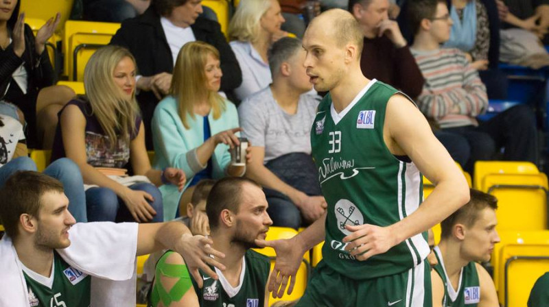 Akselis Vairogs bija tas, kurš Valmiera/Ordo komandai izcīnīja 25 000. atlēkušo bumbu LBL vēsturē.
Foto: Valmiera/Ordo