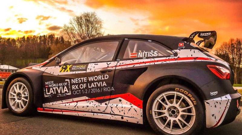 Reiņa Nitiša jaunais rallijkrosa SEAT
Foto: twitter.com/ReinisNitissRX