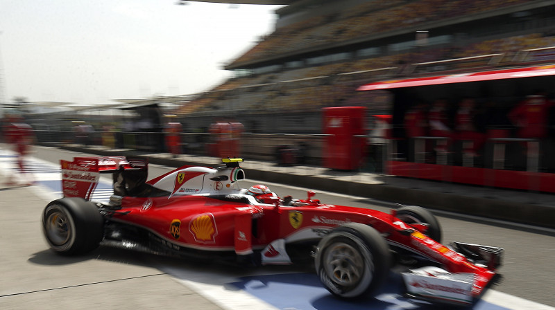 Kimi Raikonens treniņbraucienos Šanhajas trasē
Foto: TT NYHETSBYRÅN/Scanpix