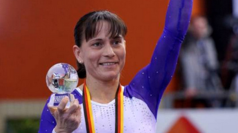Oksana Čusovitina aprīlī triumfēja Pasaules izaicinājuma kausa atbalsta lēcienā 
Foto: Stephan Lausitz / turnier-der-meister.de