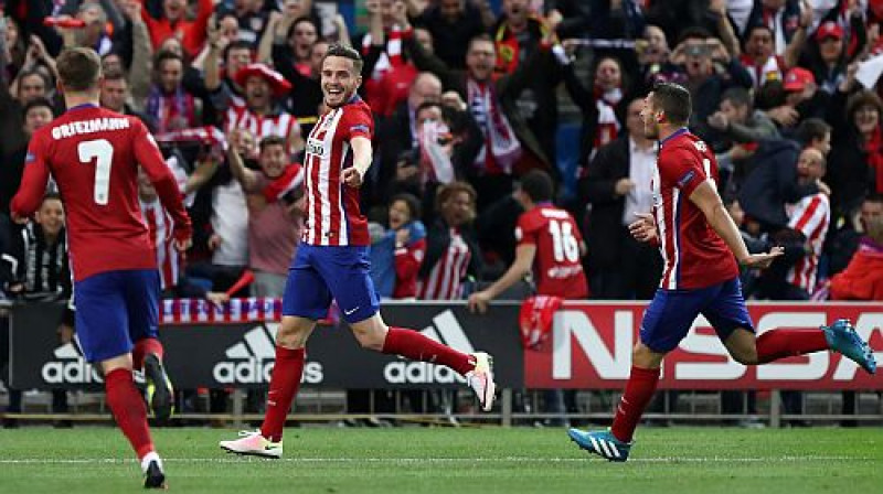 Madrides ''Atletico'' atzīmē vienīgo vārtu guvumu
Foto: AFP/Scanpix
