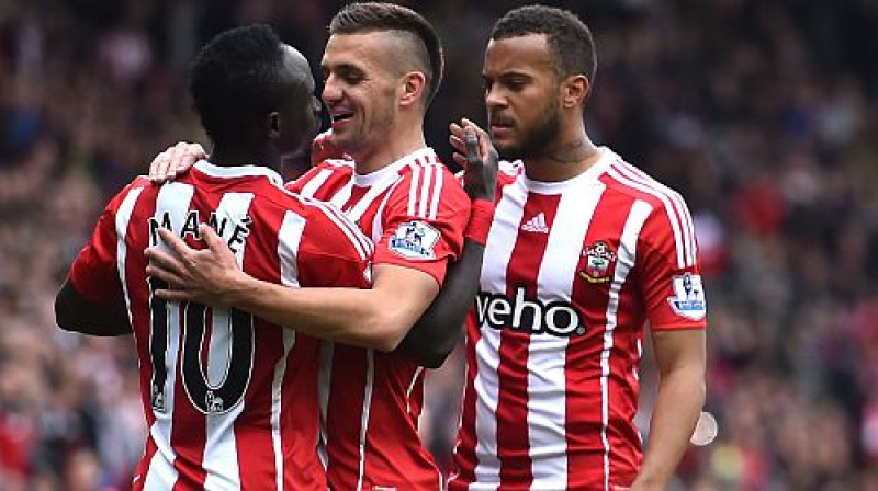 ''Southampton'' atzīmē Sadio Manē otro vārtu guvumu
Foto: AFP/Scanpix
