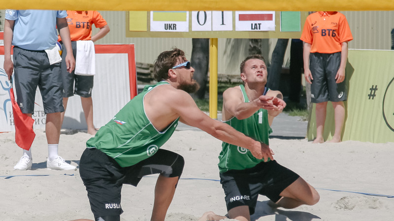 Ruslans Sorokins un Ingars Ivanovs
Foto: FIVB