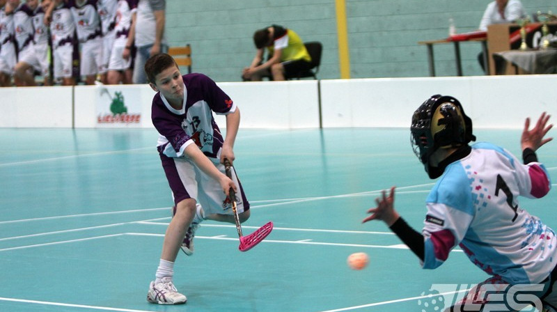 Turnīra rezultatīvākais spēlētājs - ķekavietis Klāvs Jansons
Foto: Ritvars Raits, floorball.lv