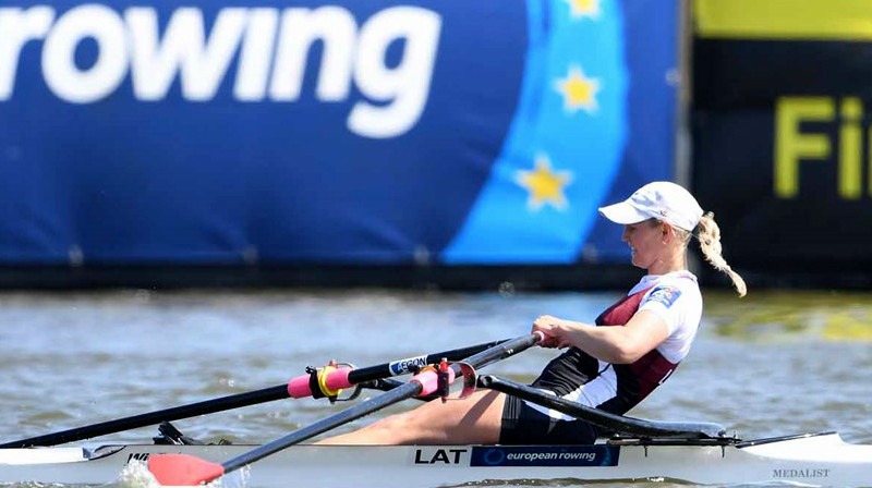 Elza Gulbe kontinentālajā čempionātā (2016)
Foto: Detlev Seyb / worldrowing.com