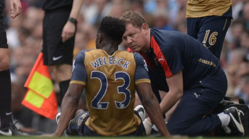 Denijs Velbeks "Arsenal" mediķa aprūpē
Foto: AFP/Scanpix