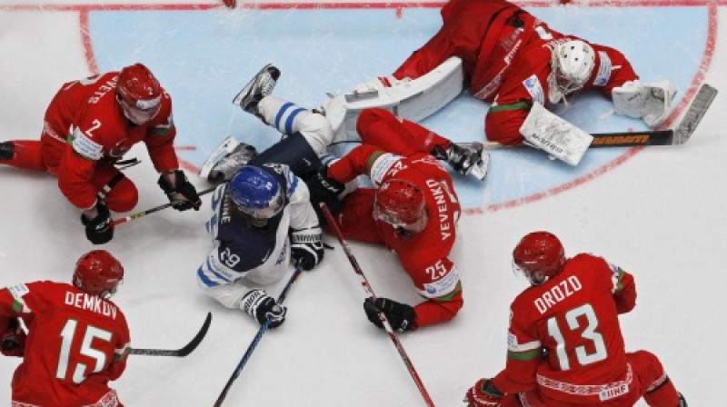 Patriks Laine pie Baltkrievijas vārtiem
Foto: AFP/Scanpix