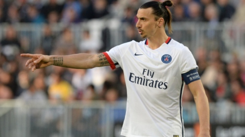 Zlatans Ibrahīmovičs trešo reizi atzīts par "Ligue 1" sezonas labāko spēlētāju
Foto: AFP/Scanpix