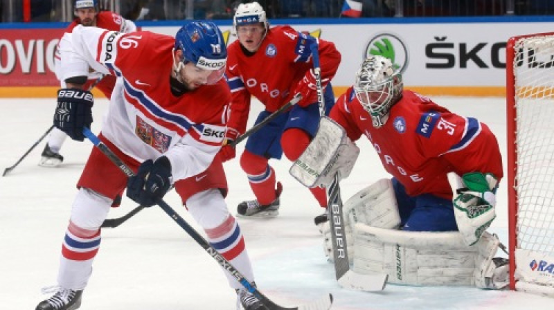 Mihals Birners pie Norvēģijas izlases vārtiem
Foto: TASS/Scanpix