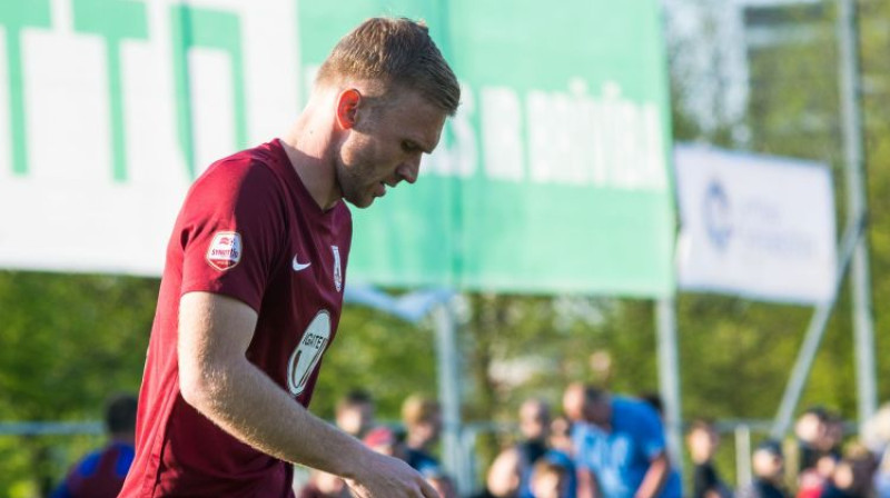 Sarūgtinātais Boriss Bogdaškins
Foto: Māris Greidāns/Futbola Virslīga