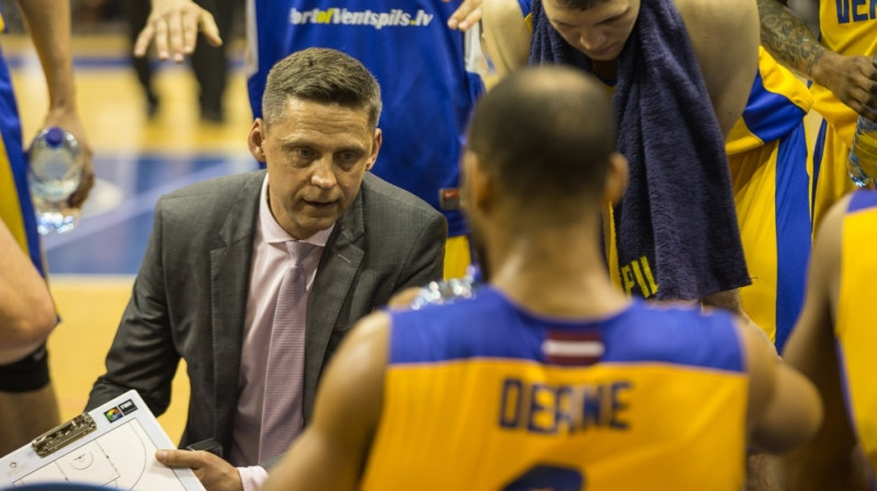 BK "Ventspils" galvenā trenera amatā arī nākamsezon būs Kārlis Muižnieks.
Foto: Mikus Kļaviņš, vefriga.com