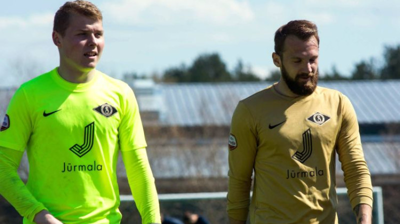 Vladislavs Kurakins un Ingus Šlampe
Foto: Māris Greidāns/Futbola Virslīga