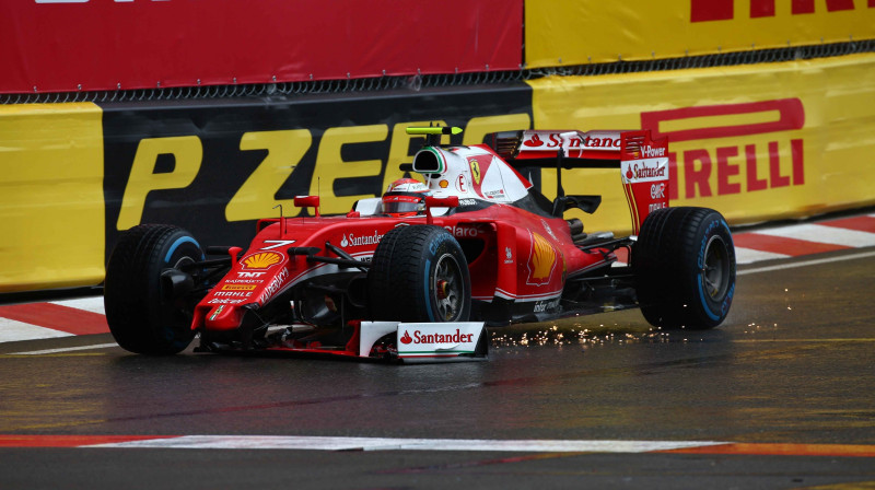 Kimi Raikonens pēc avārijas Monako
Foto: Digitale/Scanpix
