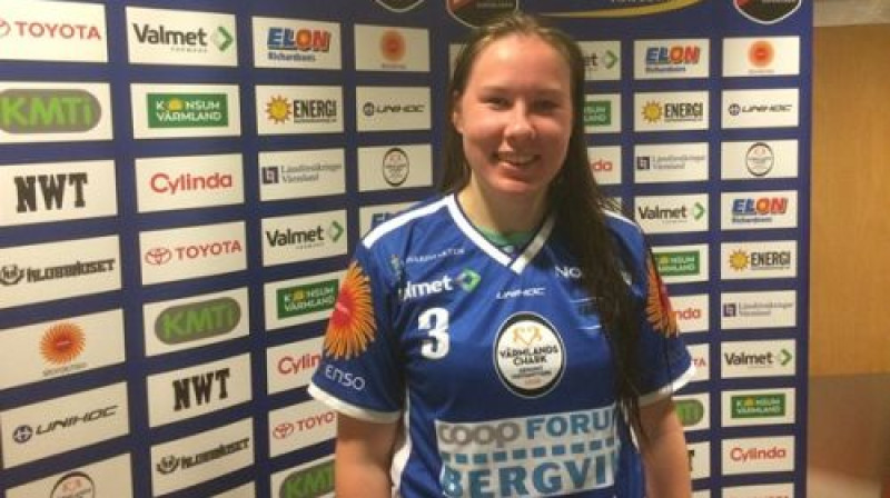 Luīze Biļinska jaunā kluba formā
Foto: Karlstad Innebandy