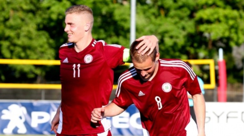 Vladislavs Gutkovskis un Jevgēņijs Kazačoks
Foto: LFF.lv
