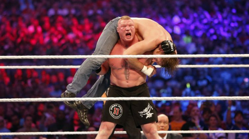 Broks Lesners WWE restlinga šovā aprīlī
Foto: AP/Scanpix