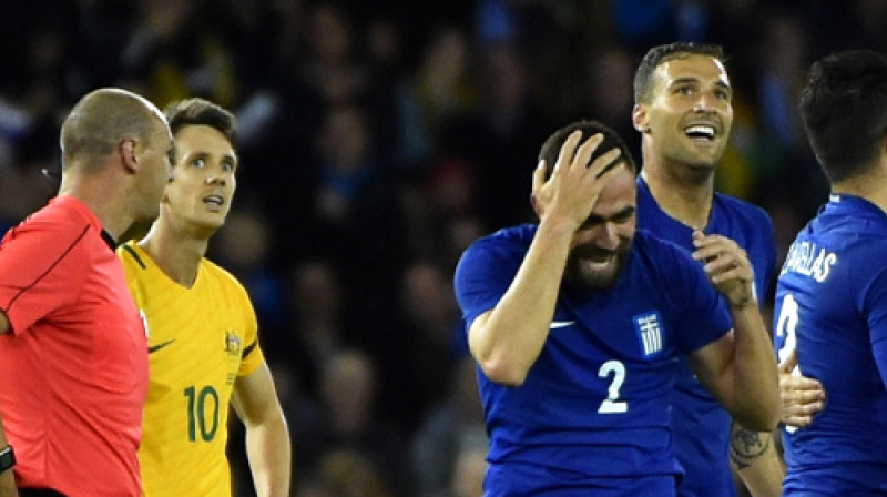 Džannis Maniatis saķer galvu pēc talšāviena
Foto: AFP/Scanpix