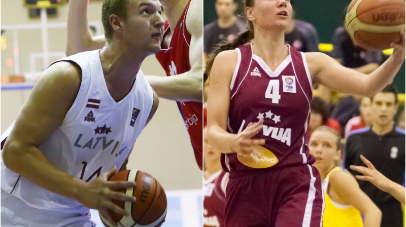 Zigmārs Raimo un Paula Strautmane.
Foto:FIBAEurope.com